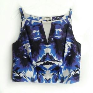 Milly crop top, tank, blurred "mirage" print, sz 8